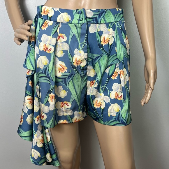 NEW PATBO BLUE FLORAL PRINT SHORTS - Picture 2 of 8